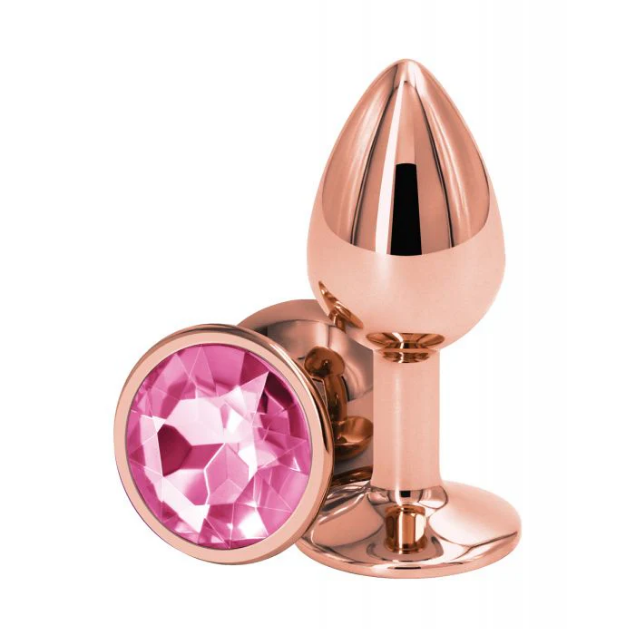 #6 - Rear Assets Rose Gold Small Aluminum Anal Toy
