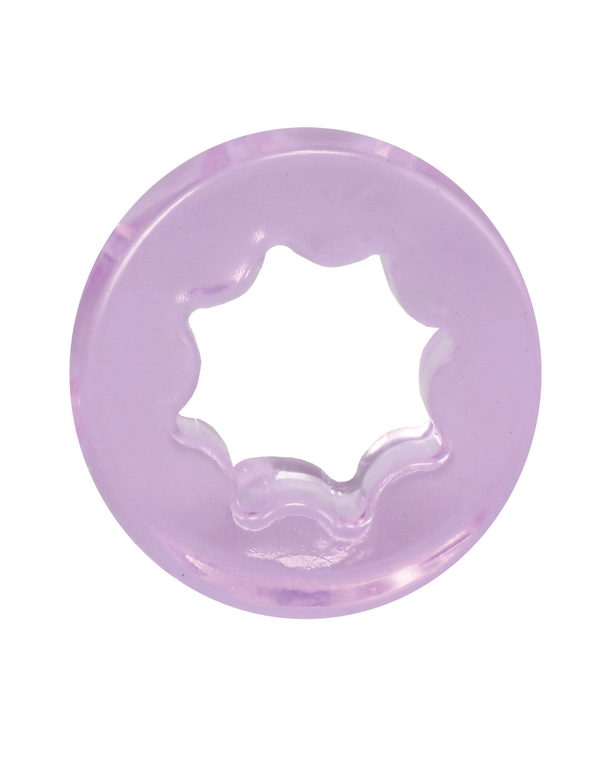Set de 3 anillos para el pene Crystal Jellies morados con textura para mejorar la resistencia y la firmeza