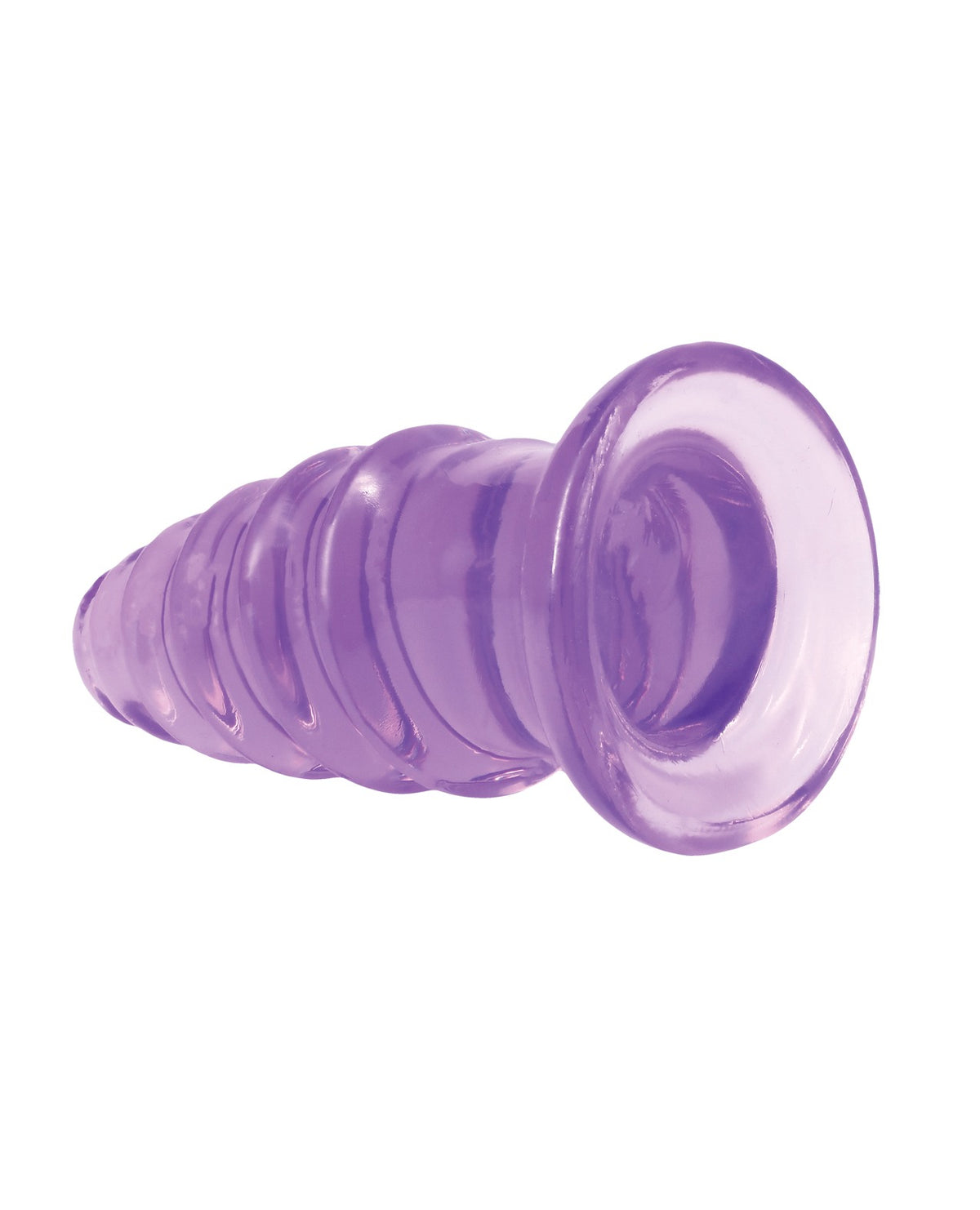 Μωβ στριφτό πρωκτικό Crystal Jelly Doc Johnson, 7 ιντσών, με φαρδιά βάση