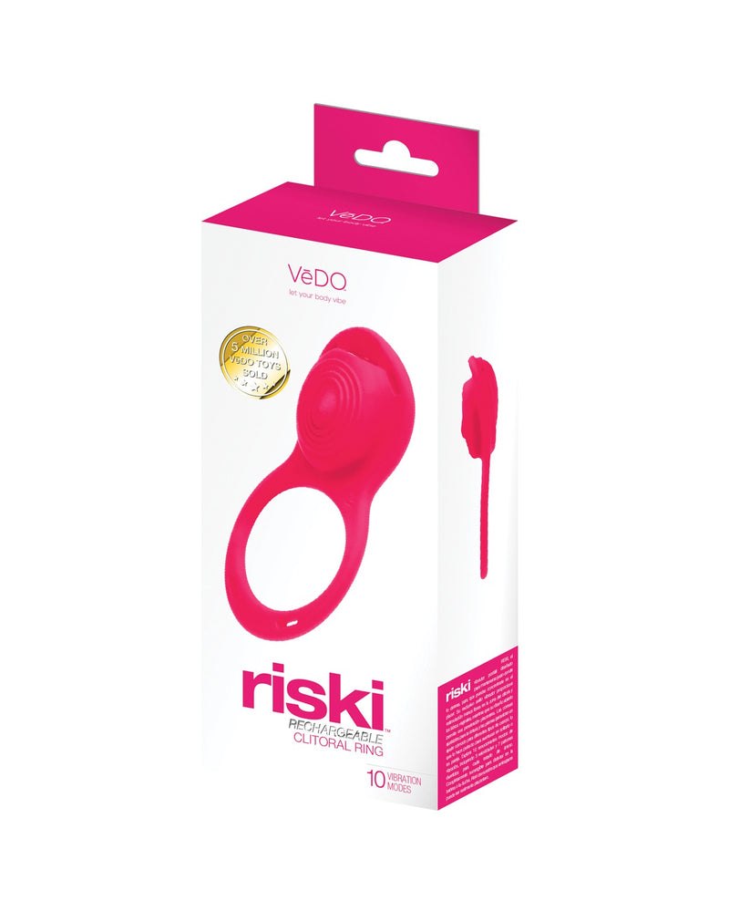 Load image into Gallery viewer, VeDo Riski Rechargeable Wearable Clitoral Vibe For Couples Pink
