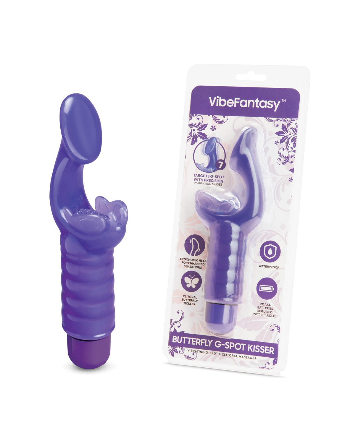 Vibe Fantasy Butterfly Clitoral Massager With G Spot Stimulator