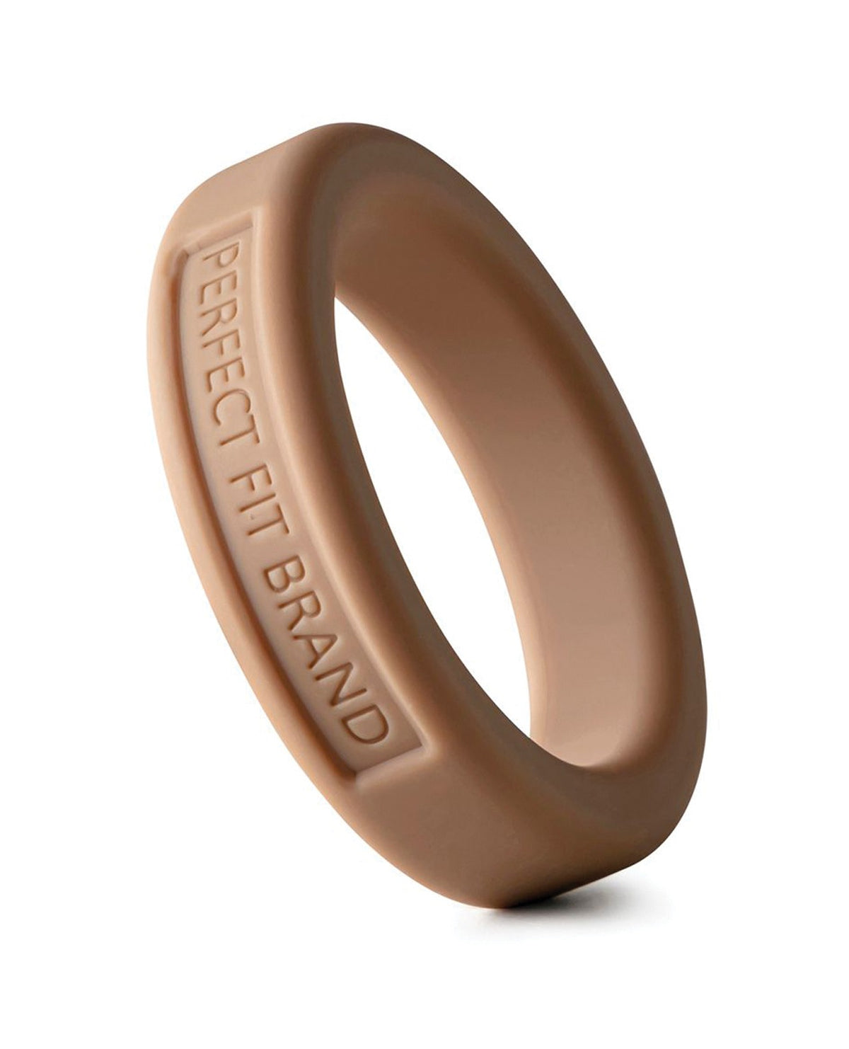 Anillo de pene clásico de silicona Perfect Fit, ajuste medio, blanco