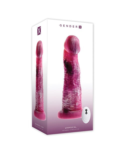 Vibrador Whimsical de Gender X con eje en espiral y textura con protuberancias
