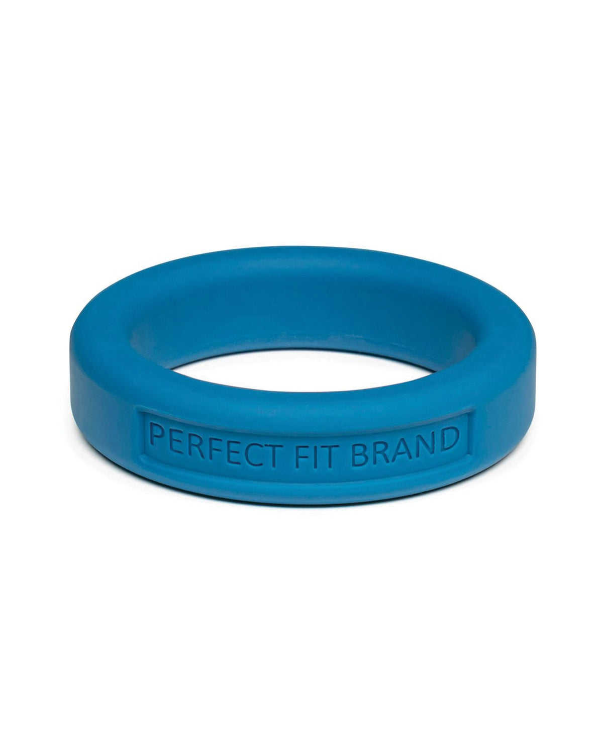 Perfect Fit Silicone Penis Ring 1.4 Inch Medium Stretch Blue