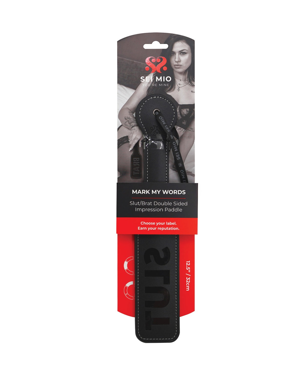 Sei Mio Double Sided Paddle Brat Design Spanking Tool For Adults