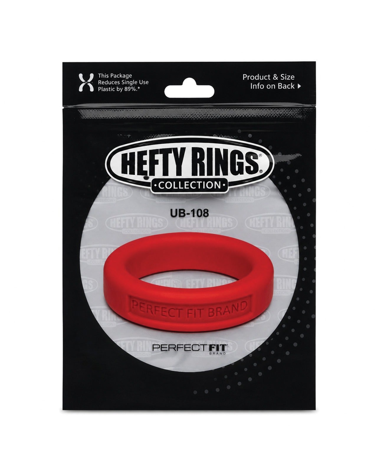 Perfect Fit Classic Silicone Penis Ring Medium Stretch 1.4 Inch Red