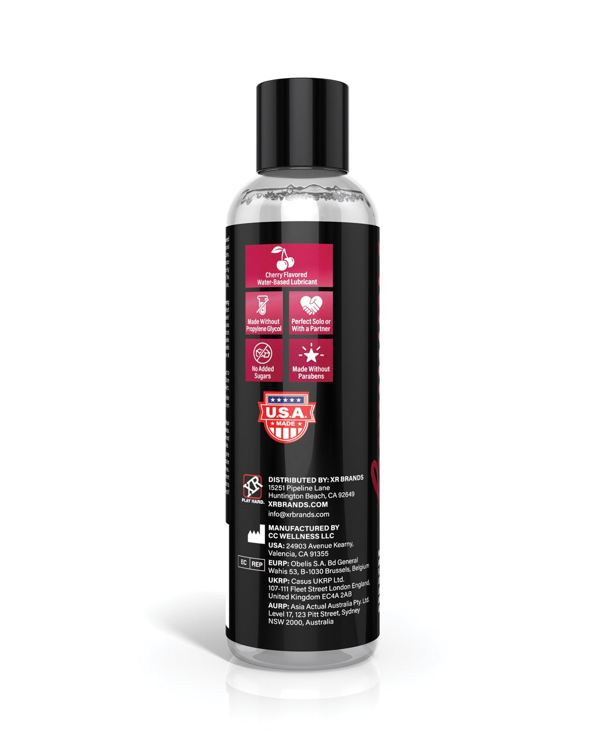 Curve Jock Cherry-rimmingglidemiddel, vandbaseret, 8 Oz, smagsat oral- og analglidemiddel