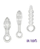 Afbeelding laden in Galerijviewer, Dr. Tush Halo glazen anale plugset met gladde ribbels en kralen
