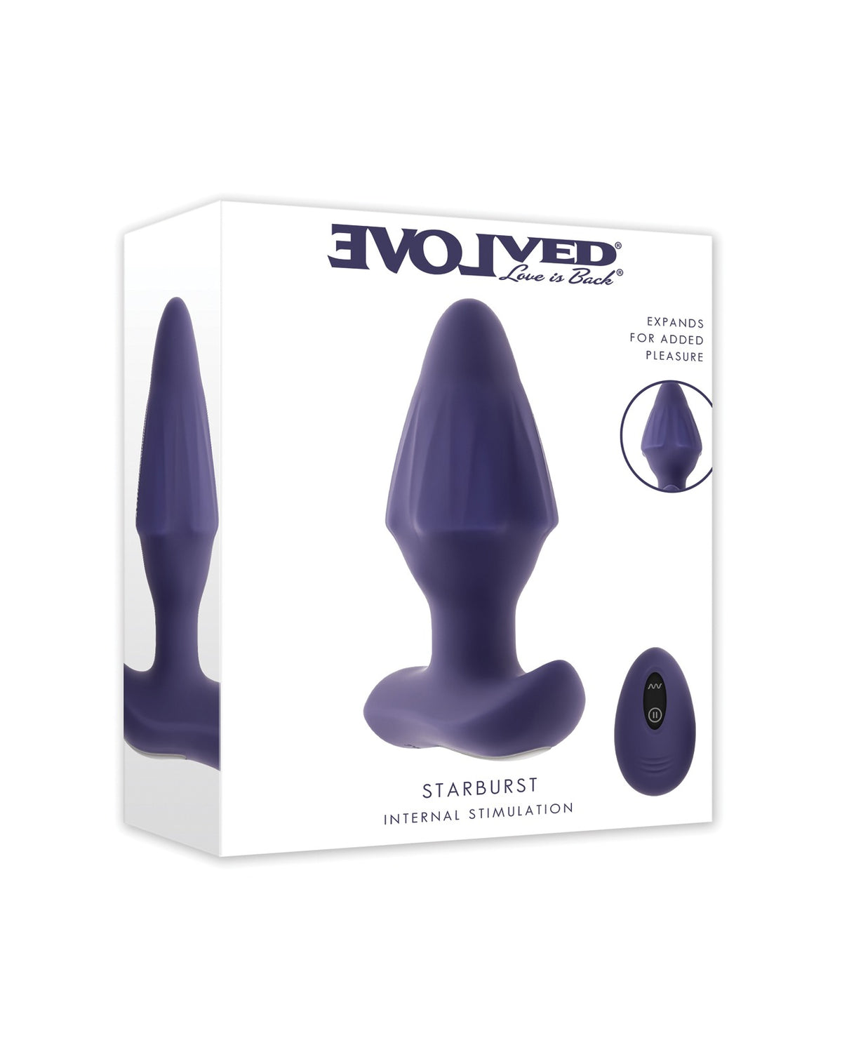 Plug vibrant à vibrations Evolved Starburst, effilé et expansible, édition Deep Purple