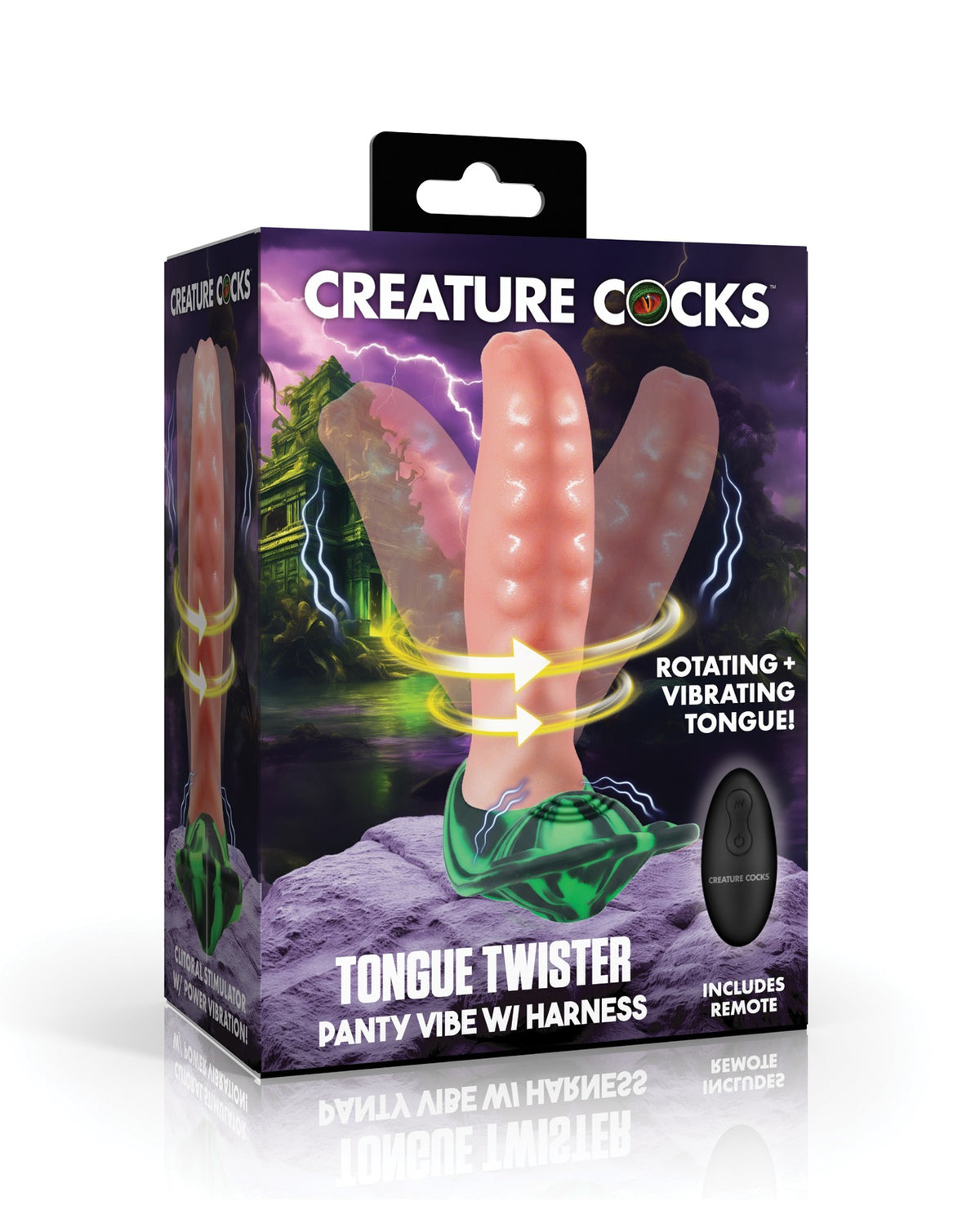 Vibrador de bragas de acción dual Creature Cocks Tongue Lasher