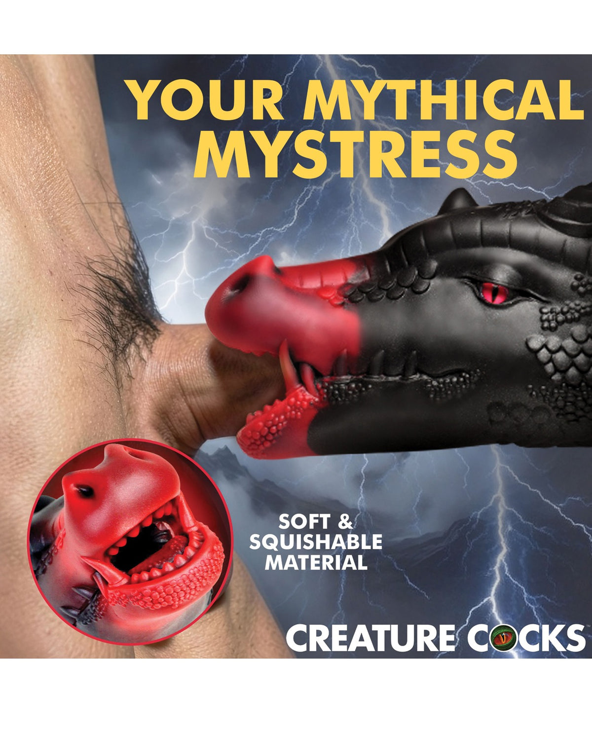 Creature Cocks Drago プレミアム超ソフトシリコン・マスターベーター