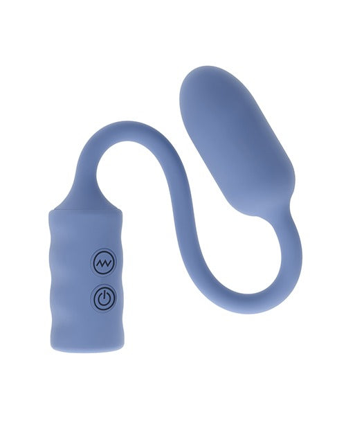 Super Flexible Silicone Vibrating Egg On Bendable Stick Blue Adult Pleasure