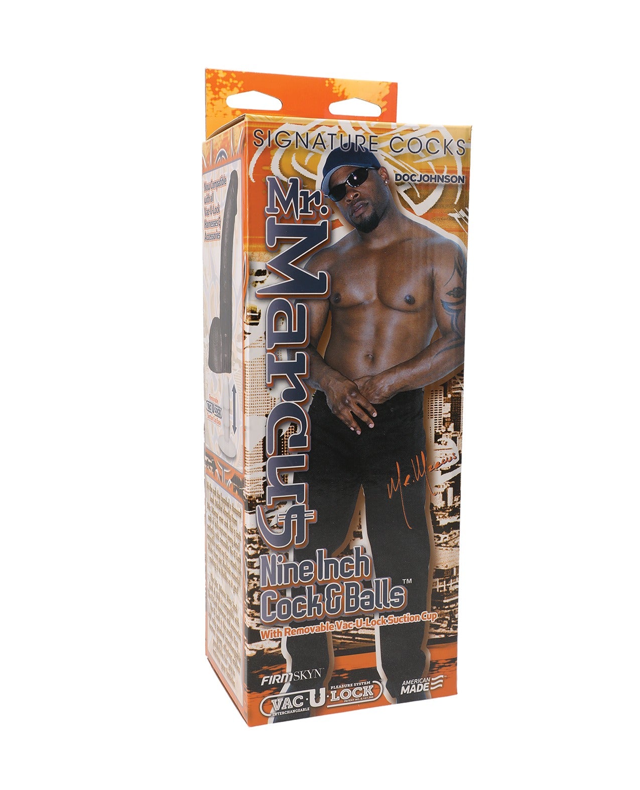 Doc Johnson Mr Marcus 9 Inch Ebony Realistic Dildo With Strong Suction Cup