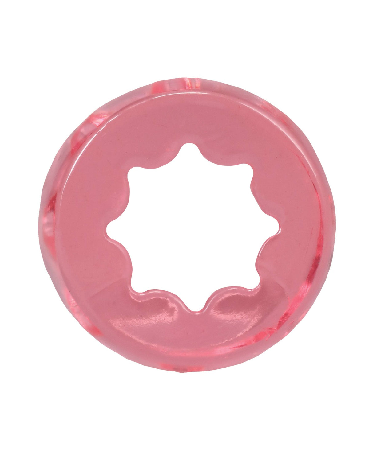 Conjunto de anéis penianos texturizados elásticos Crystal Jellies rosa para homens
