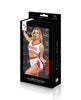 Bild in den Galerie-Viewer laden, Dreams By Baci Gameday Hottie vierteiliges Dessous-Set, Rot-Weiß
