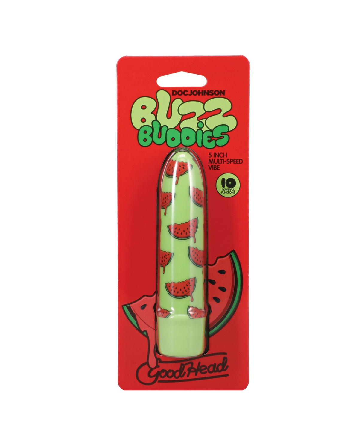 Goodhead Buzz Buddies 5 Inch Watermelon Multi Speed Vibrator