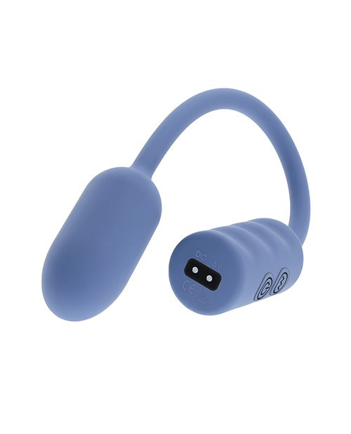 Super Flexible Silicone Vibrating Egg On Bendable Stick Blue Adult Pleasure