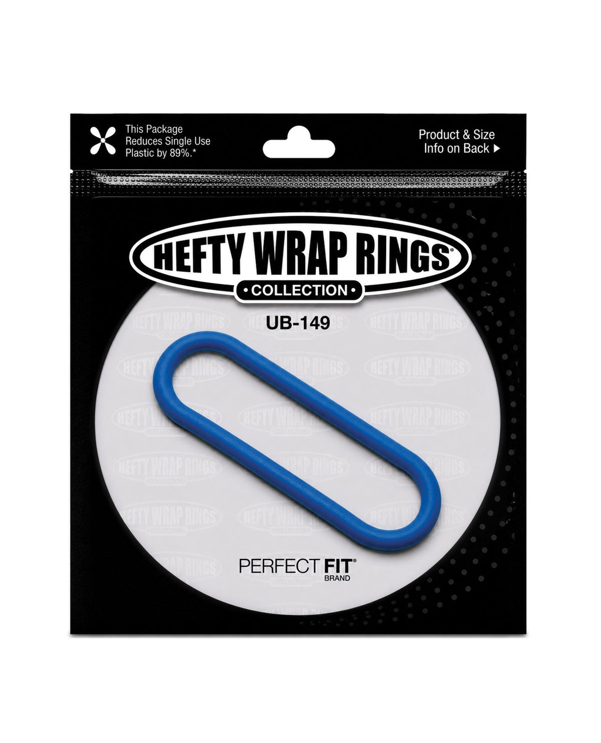 Premium Perfect Fit Hefty Wrap Ring 9 Inch Blue Silicone