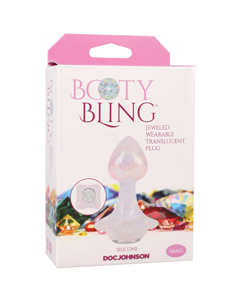 Carica l'immagine nel visualizzatore Galleria, Plug anale in silicone traslucido ingioiellato Booty Bling con base in cristallo
