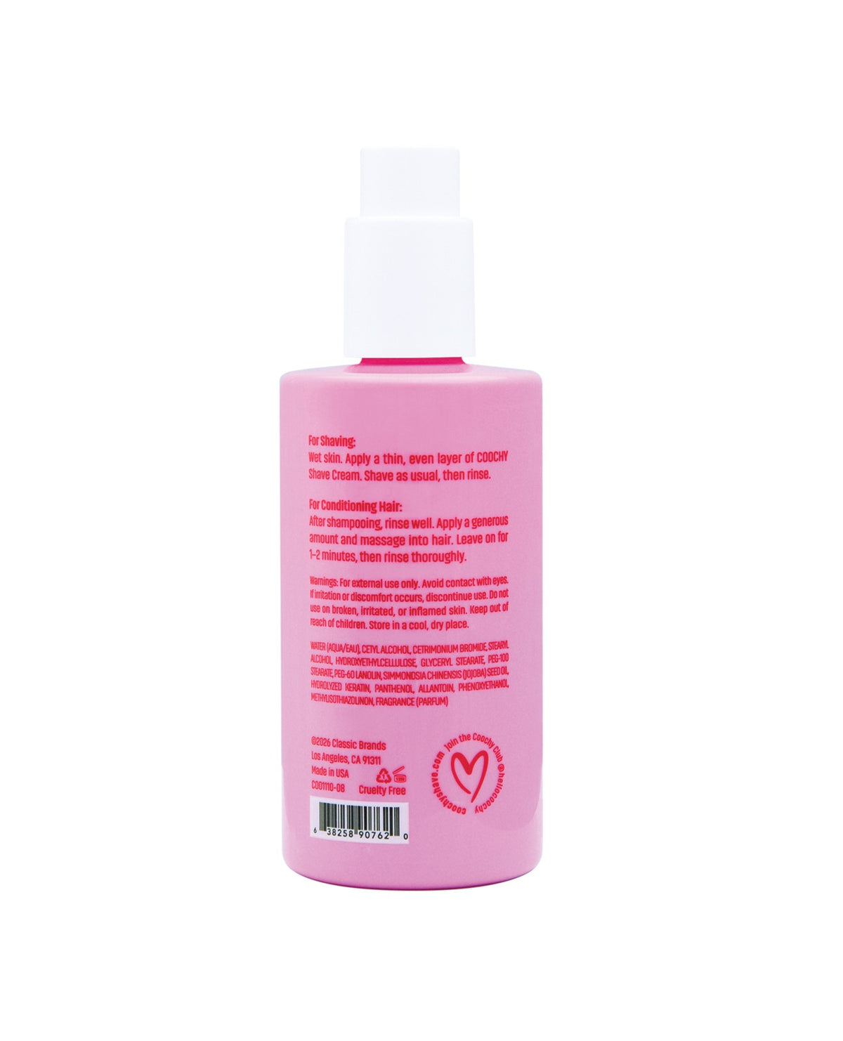 COOCHY Berry Bliss Shave Cream 8 Ounce For Sensitive Skin Bikini Lines