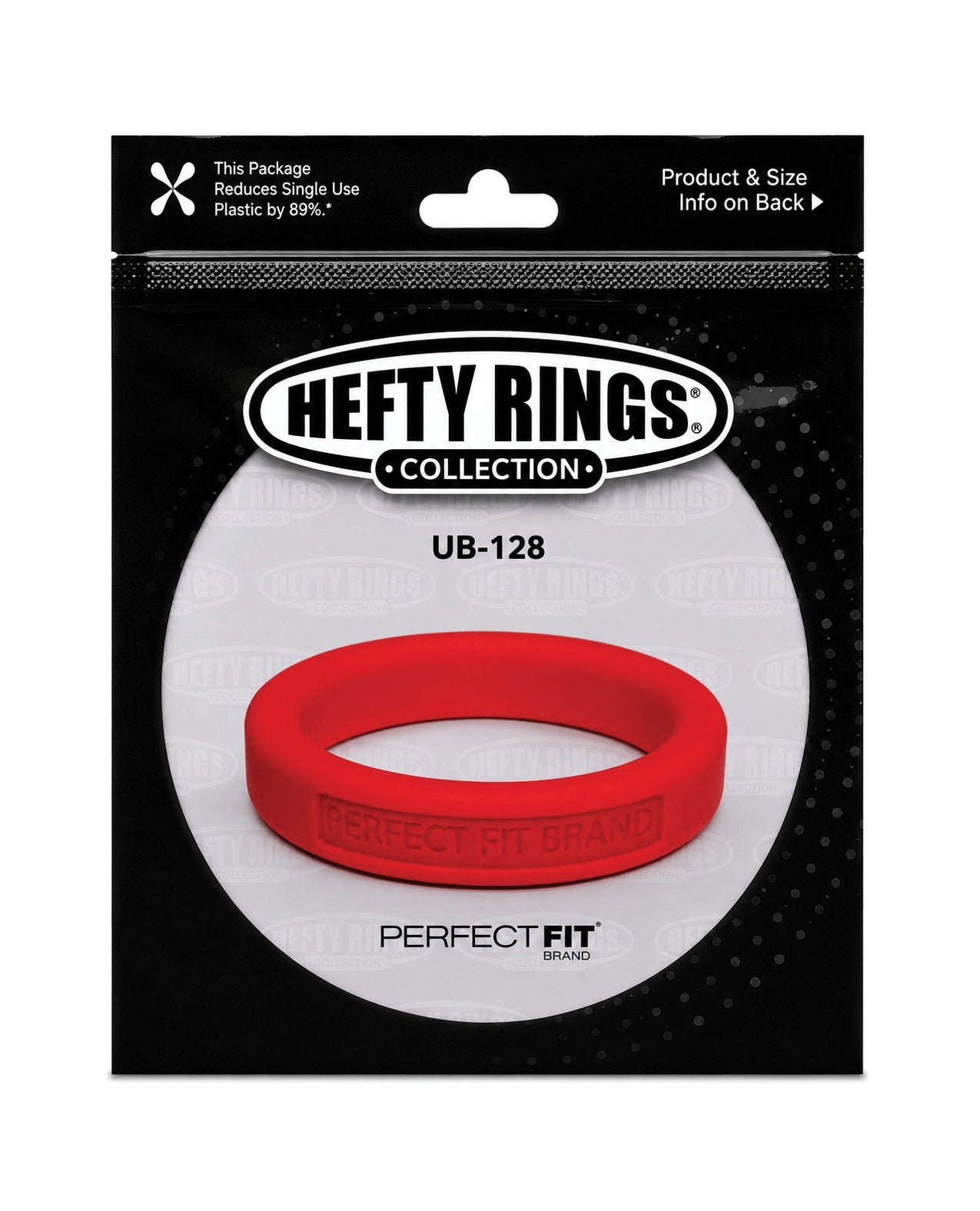 Perfect Fit シリコン製ペニスリング 1.75インチ レッド ミディアムストレッチ