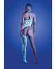 Cargue la imagen en el visor de la galería, Bodystocking y tanga blancos de punto floral brillante Lights Get Low, talla única

