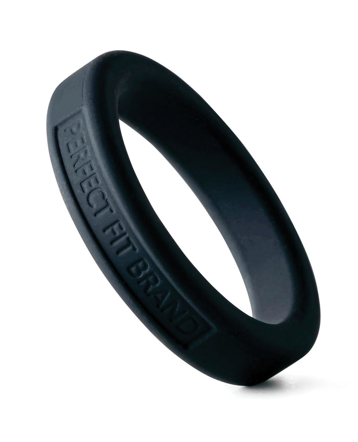 Inel de întindere pentru penis din silicon Perfect Fit, 44mm, mărime medie, negru