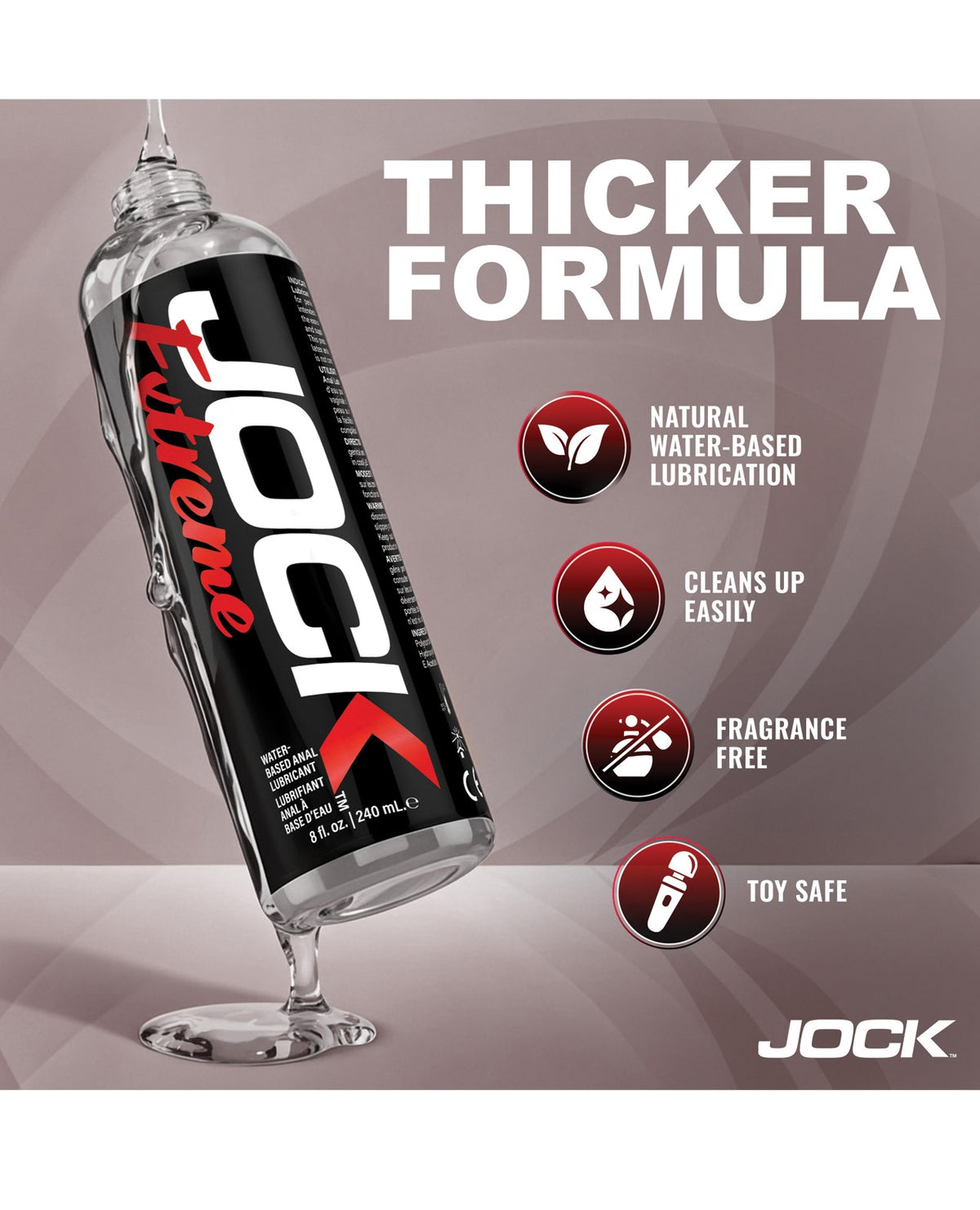 Curve Toys Jock Extreme Anal Lubricant Extra Thick Water Based 8 Oz