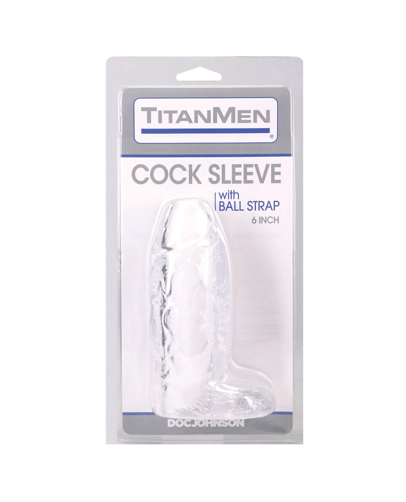 Afbeelding laden in Galerijviewer, TitanMen 6 Inch doorzichtige penisomhulling met balband voor omtrek en lengte
