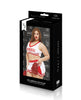 Load image into Gallery viewer, Dreams By Baci Gameday Cheerleader 4 Piece Lingerie Set White And Red
