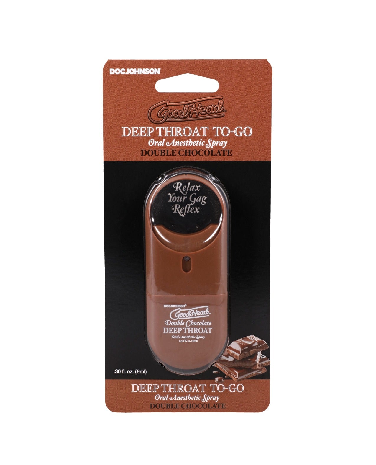 GoodHead Double Chocolate Desensitizing Oral Numbing Spray 0.3 Oz Travel Pack