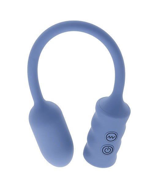 Super Flexible Silicone Vibrating Egg On Bendable Stick Blue Adult Pleasure