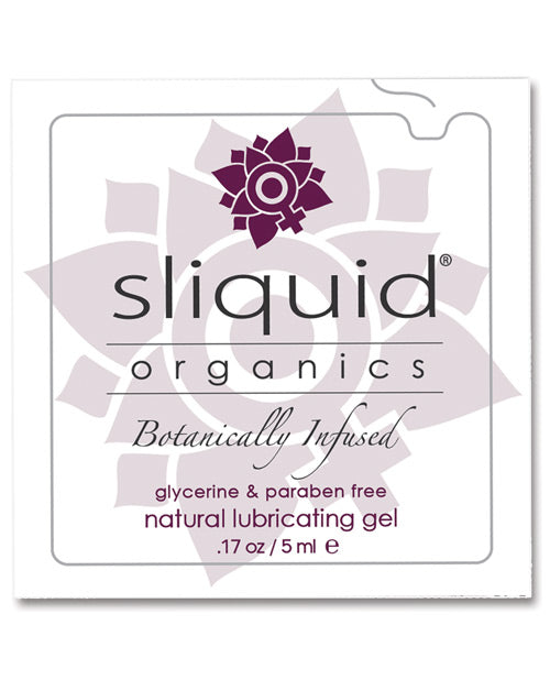 Sliquid Organics Natural Lubricating Gel - .17 Oz Pillow