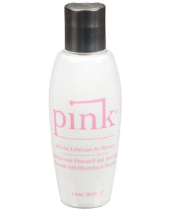 Pink Silicone Lube Flip Top Bottle