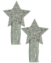 Load image into Gallery viewer, Pastease Tassle Glitter Stars - Silver O-s
