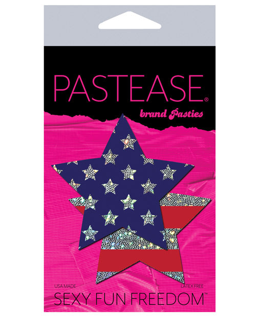 Pastease Premium Glitter Patriotic Star - Red-blue O-s