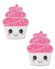 Load image into Gallery viewer, Pastease Premium Cupcake Glittery Frosting Nipple Pastie - White O-s
