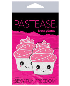 Pastease Premium Cupcake Glittery Frosting Nipple Pastie - White O-s