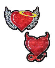 Load image into Gallery viewer, Pastease Premium Angel &amp; Devil Glitter Heart - Red O-s

