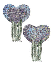Load image into Gallery viewer, Pastease Tassel Glitter Heart - Silver O-s
