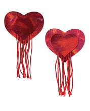 Load image into Gallery viewer, Pastease Tassel Holographic Heart - Red O-s
