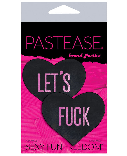 Pastease Premium Let's Fuck Hearts - Black O-s