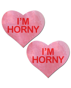 Pastease Premium I'm Horny Heart - Pink-red O-s