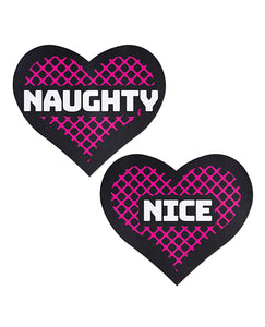 Pastease Premium Naughty & Nice Hearts - Black-pink O-s