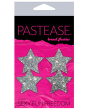 Load image into Gallery viewer, Pastease Premium Petites Glitter Star - Silver O-s Pack Of 2 Pair
