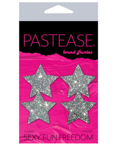 Pastease Premium Petites Glitter Star - Silver O-s Pack Of 2 Pair