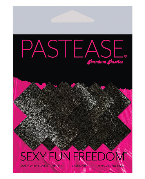 Pastease Premium Petites Liquid Cross - Black O-s Pack Of 2 Pair