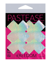 Load image into Gallery viewer, Pastease Premium Petites Holographic Plus X - Silver O-s Pack Of 2 Pair
