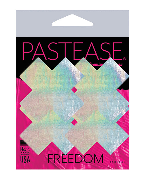 Pastease Premium Petites Holographic Plus X - Silver O-s Pack Of 2 Pair