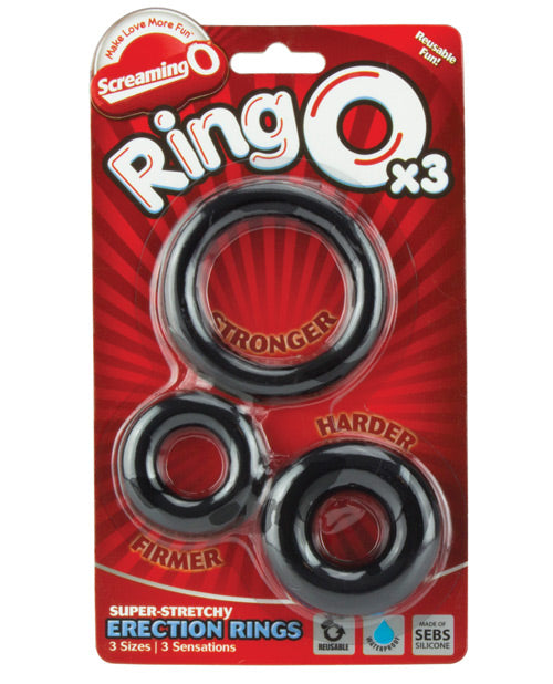 Erection Enhancement Trio: Screaming O Ring System Set